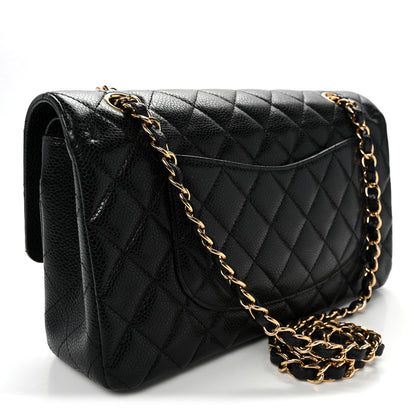 Chanel Caviar Quilted Medium Double Flap Black 3 of 10