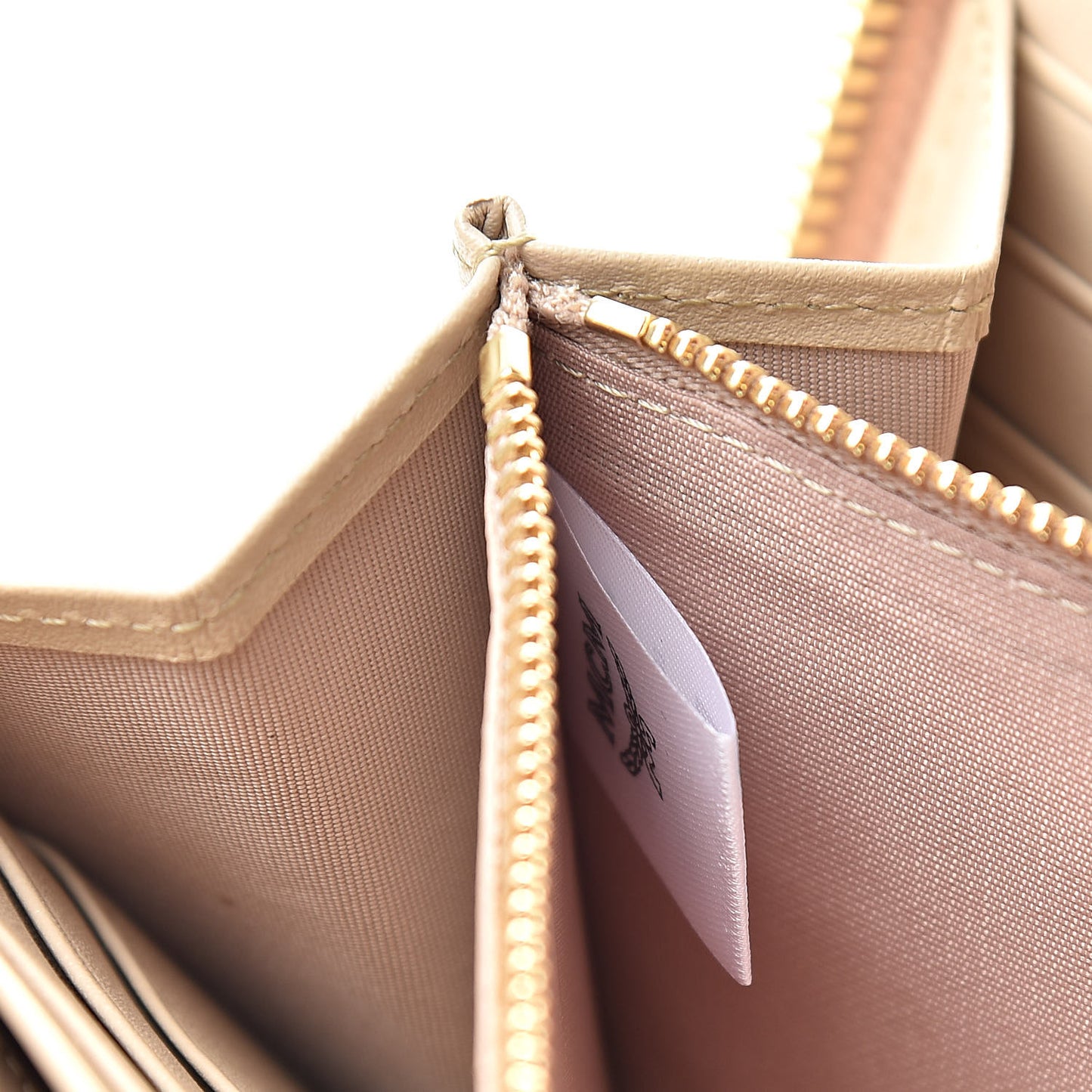 Visetos Large Zip Around Wallet Beige