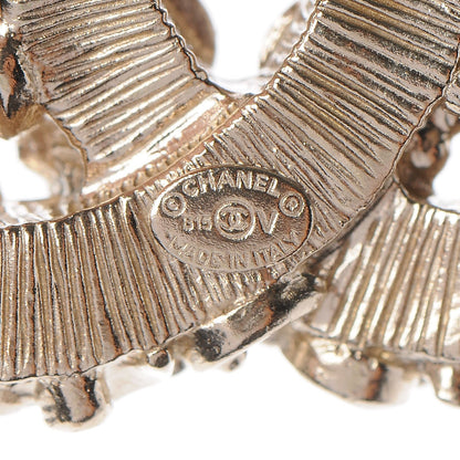 Chanel Enamel CC Baroque Brooch Black Gold 4 of 5