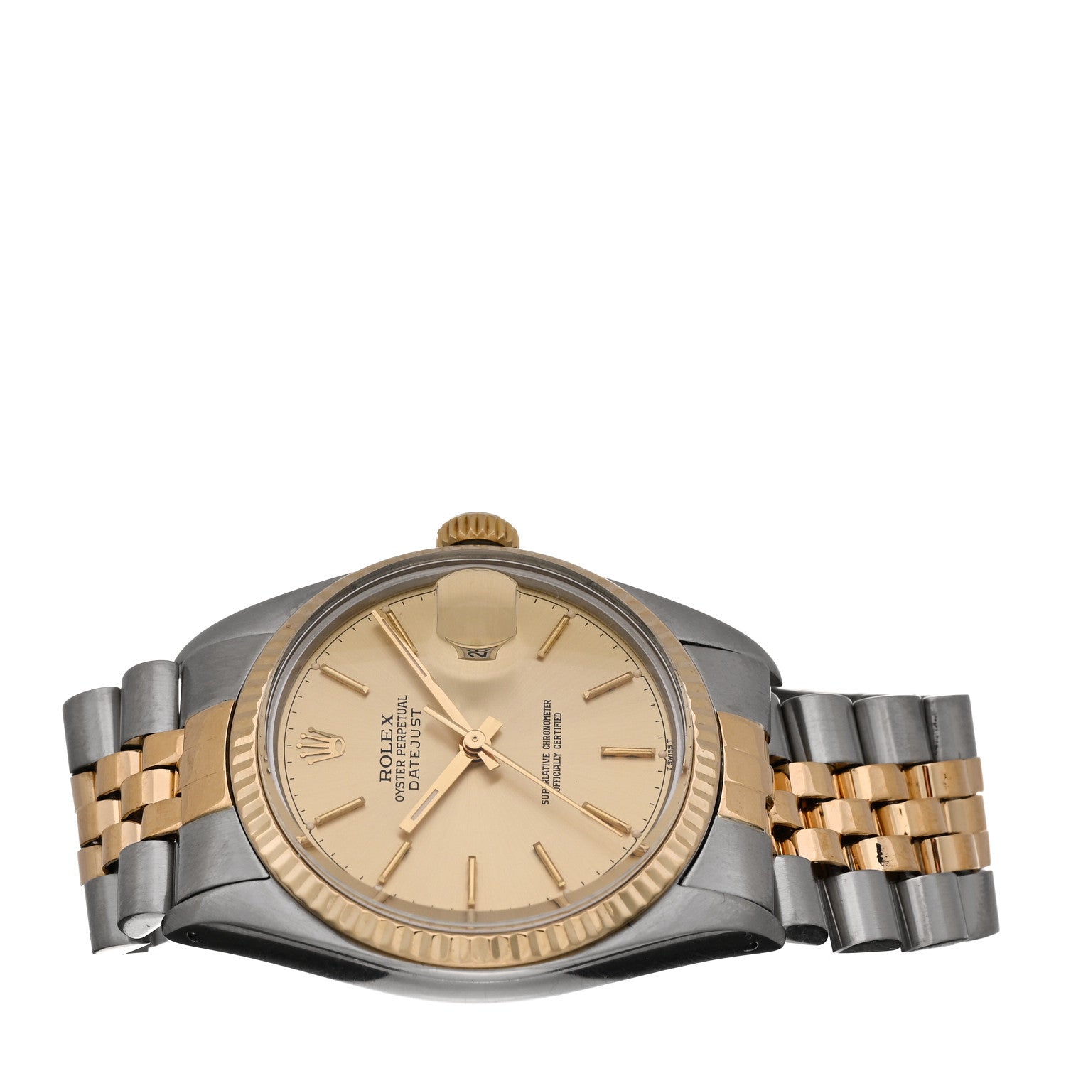 Rolex Stainless Steel 18K Yellow Gold 36mm Oyster Perpetual Datejust Watch Champagne 16013 2 of 4