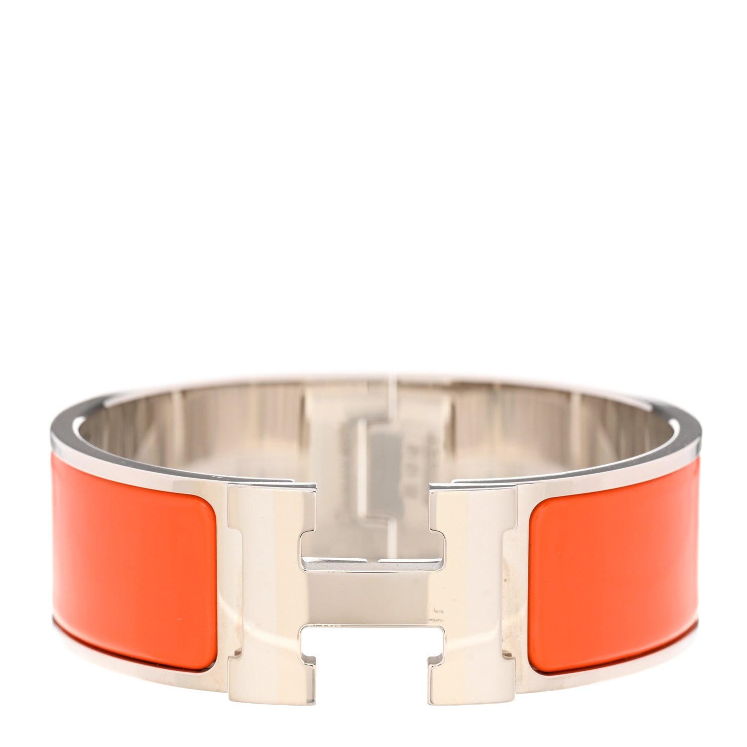 Hermes Enamel Wide Clic Clac H Bracelet PM Orange 1 of 5