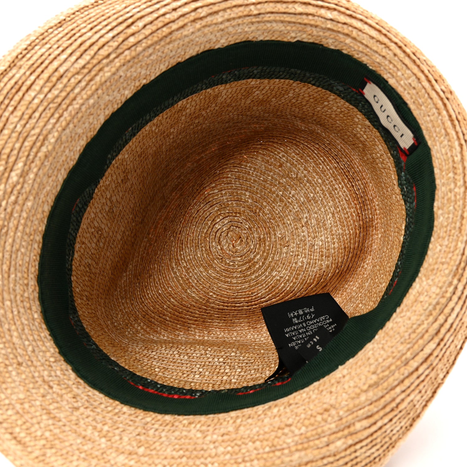 Gucci Abaca Straw Web Fedora Hat S 7 of 11