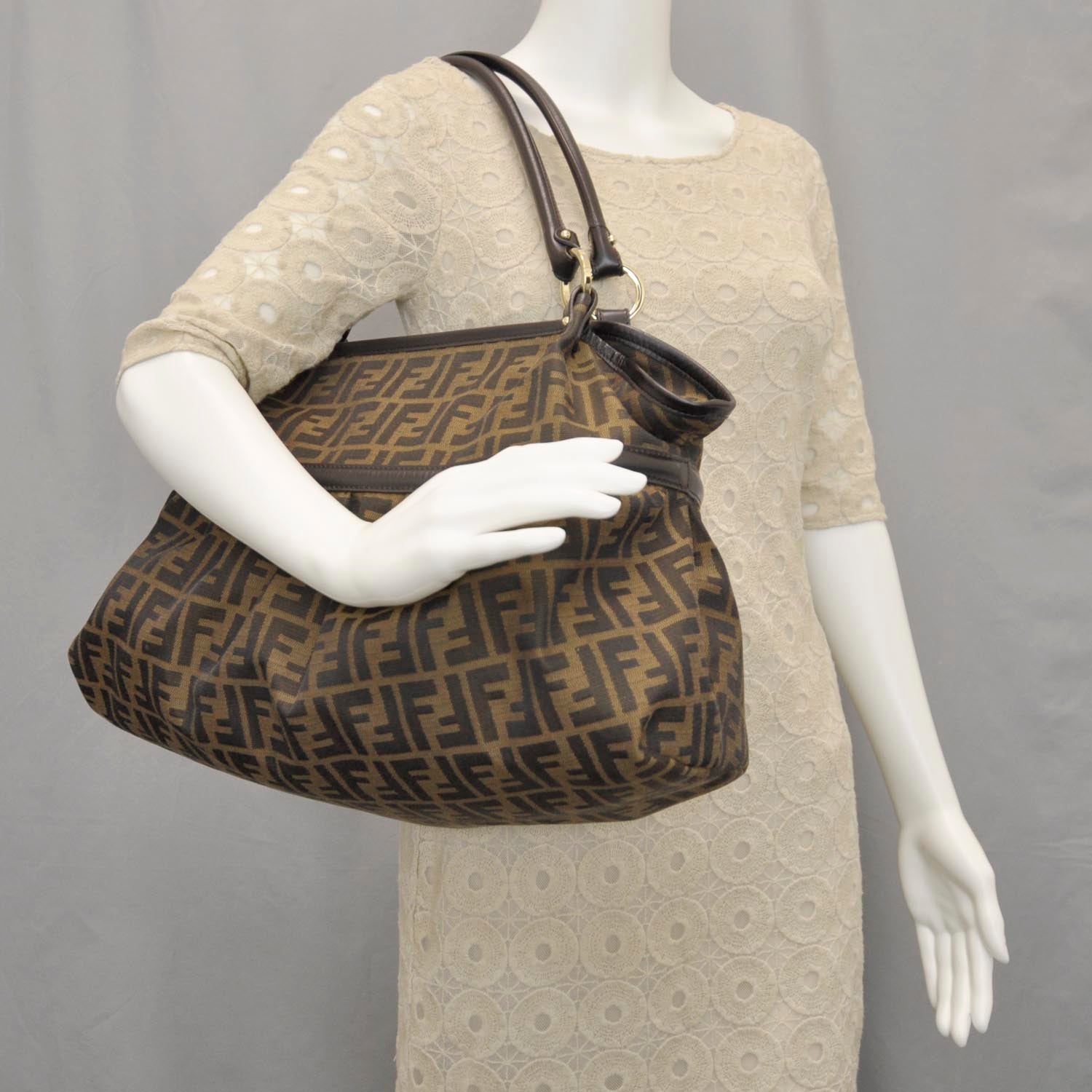 Fendi Zucca Large Chef Shopper Tote Tobacco 2 of 10