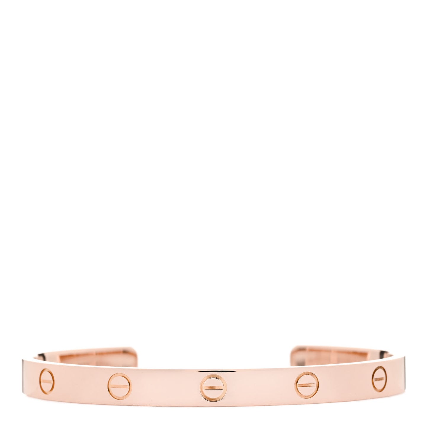 18K Pink Gold LOVE Cuff Bracelet 19