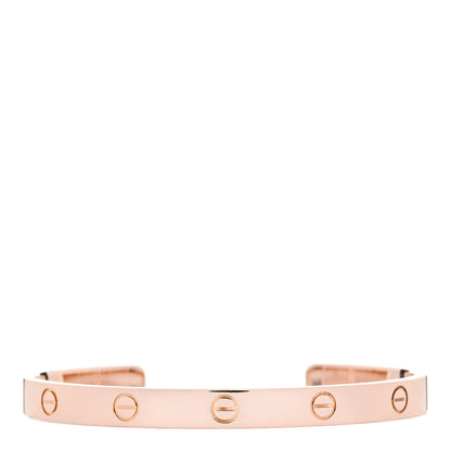 Cartier 18K Pink Gold LOVE Cuff Bracelet 19 1 of 4