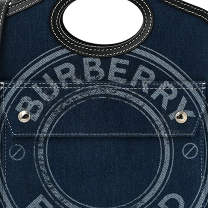 Burberry Denim Smooth Calfskin Mini Pocket Bag Blue 7 of 9