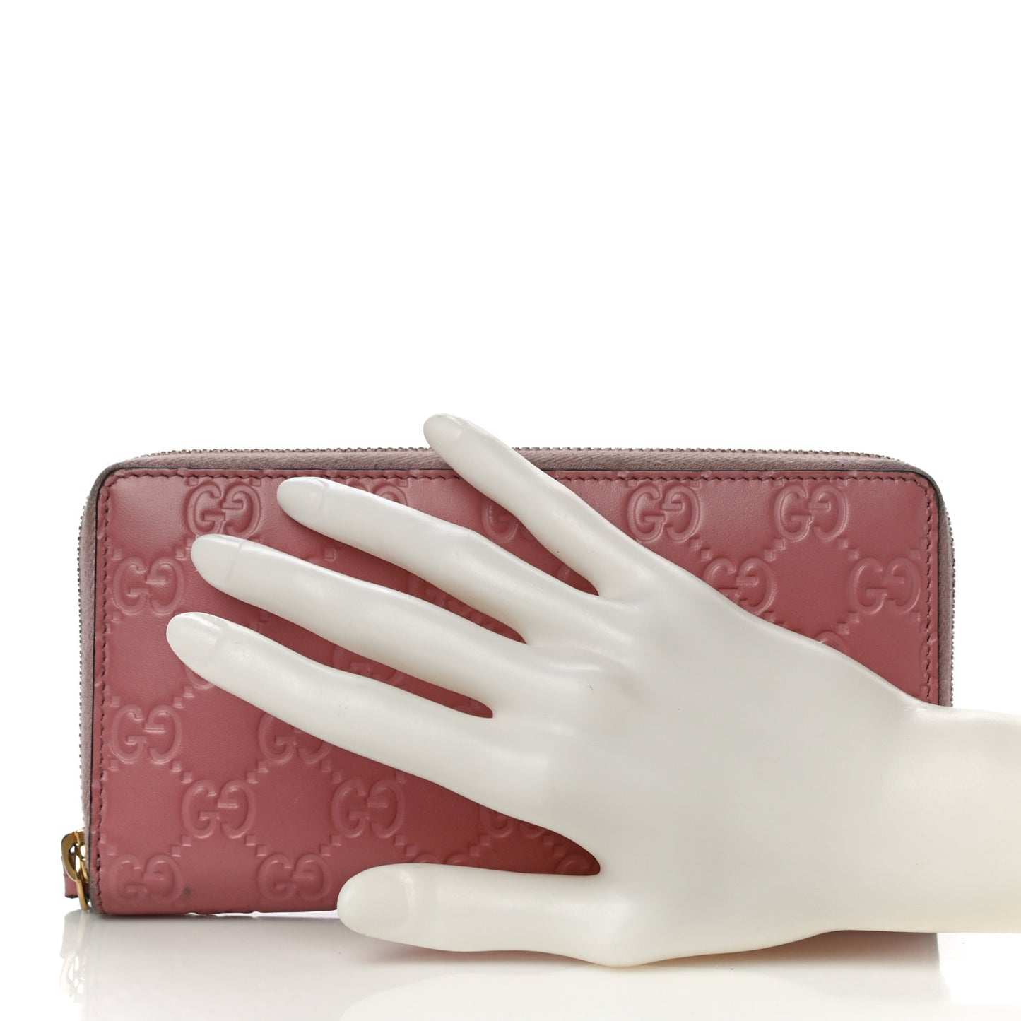 Guccissima Zip Around Wallet Pink