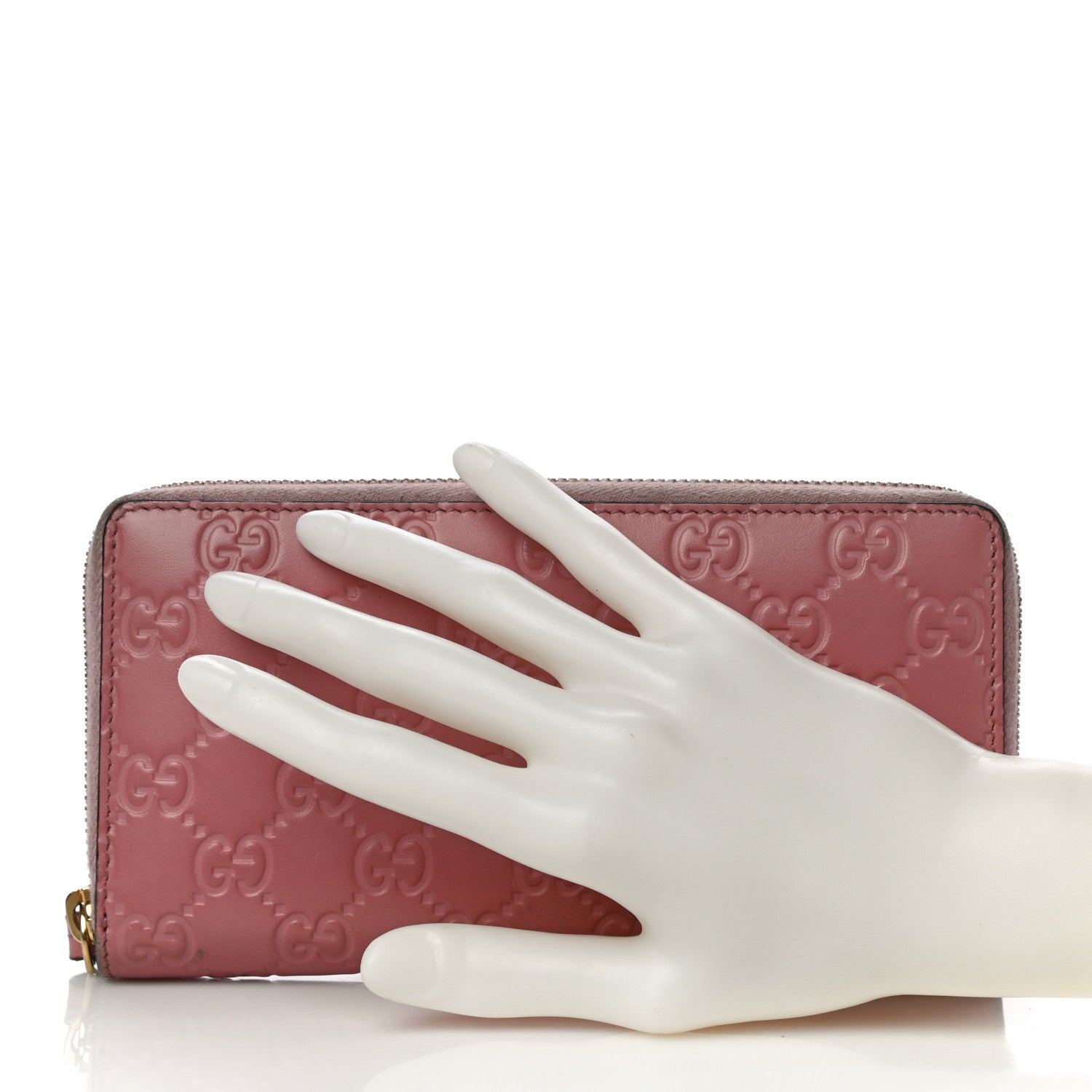 Gucci Guccissima Zip Around Wallet Pink 2 of 11