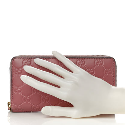 Gucci Guccissima Zip Around Wallet Pink 2 of 11