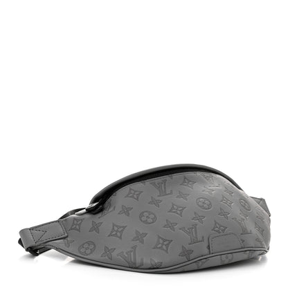 Louis Vuitton Calfskin Monogram Shadow Discovery Bumbag PM Gray 4 of 9