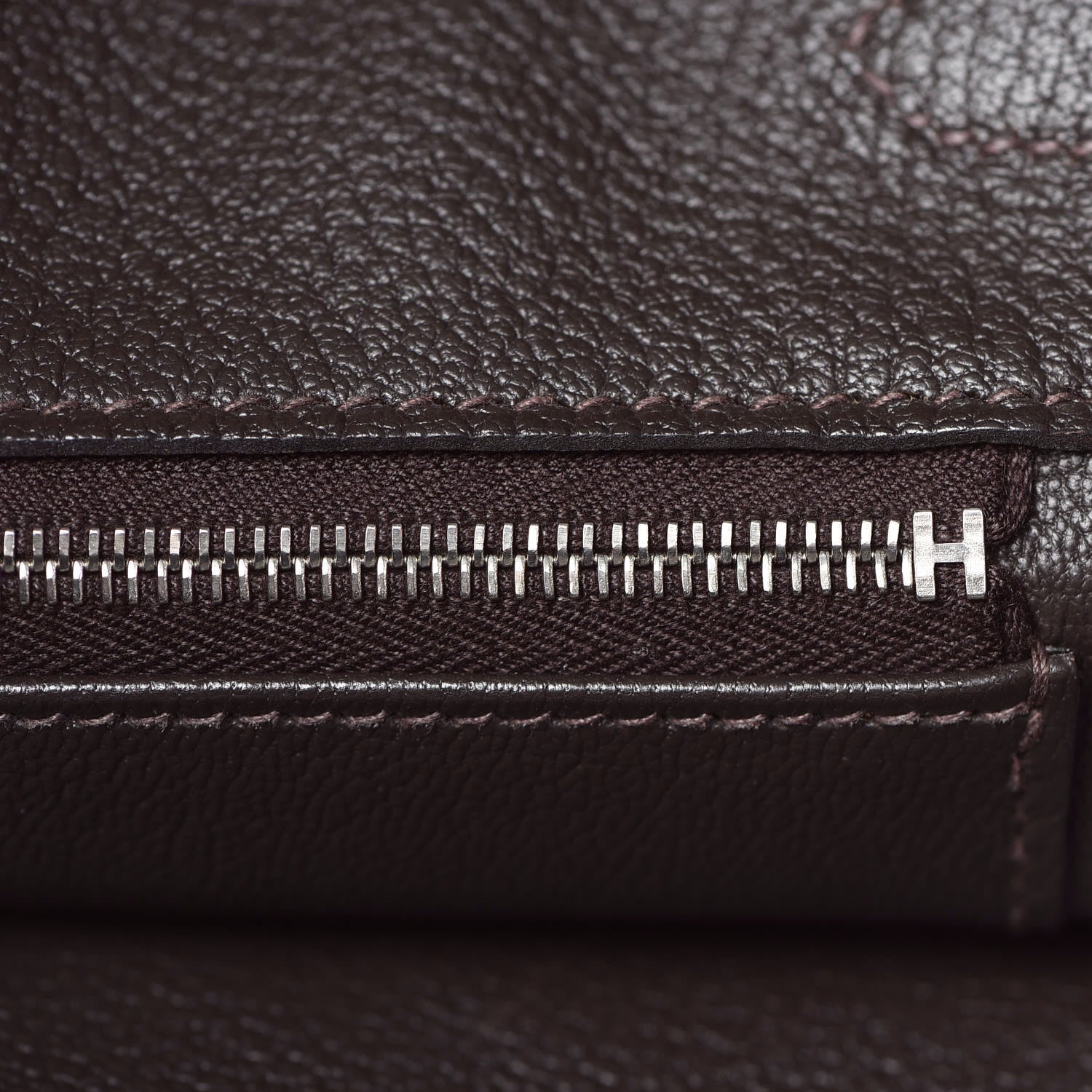Hermes Taurillon Clemence Birkin 35 Chocolate 19 of 37