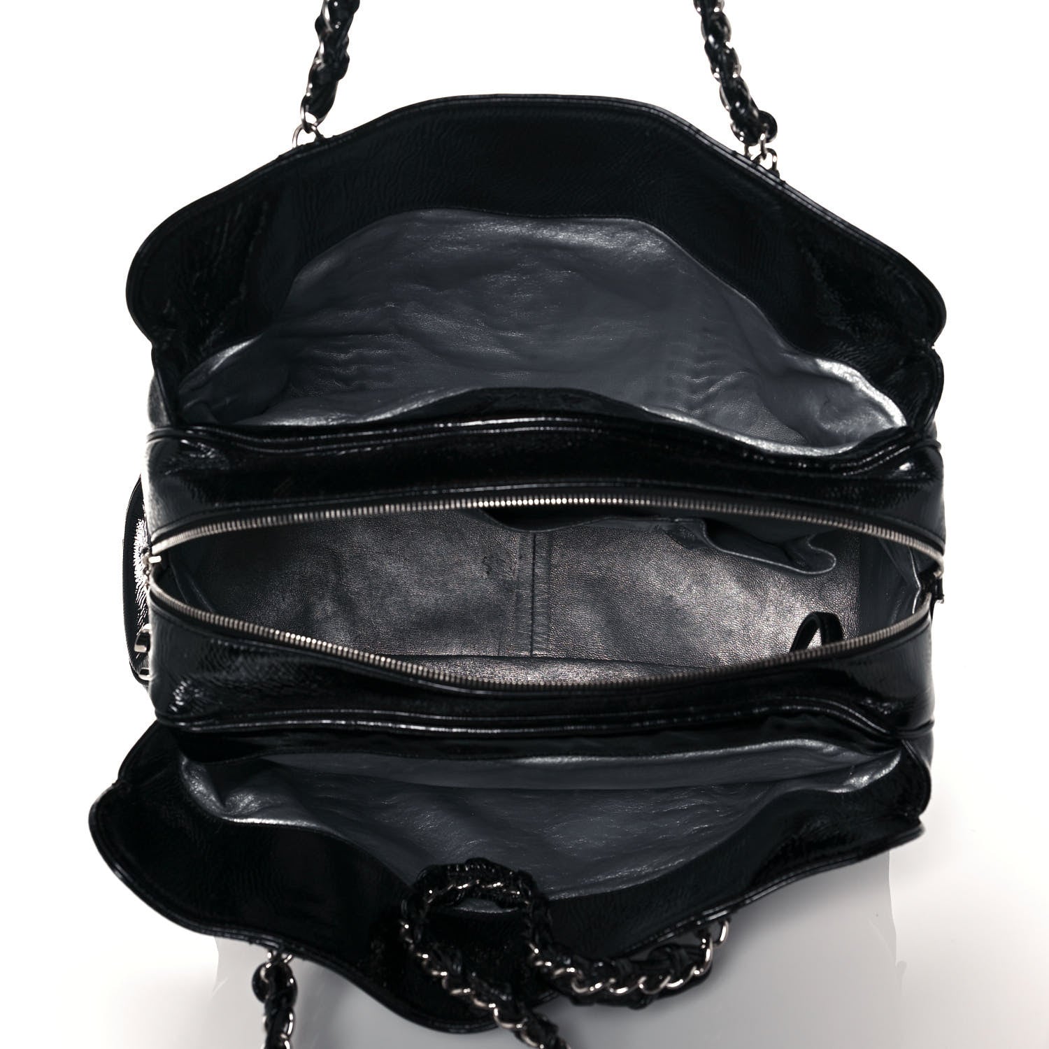 Chanel Patent Calfskin Large Luxe Ligne Tote Black 5 of 16