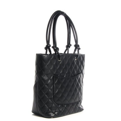 Chanel Calfskin Quilted Medium Cambon Tote Black White 3 of 7