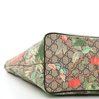Gucci Soft GG Supreme Monogram Tian Medium Crossbody Tote Beige Multicolor New Acero 9 of 10