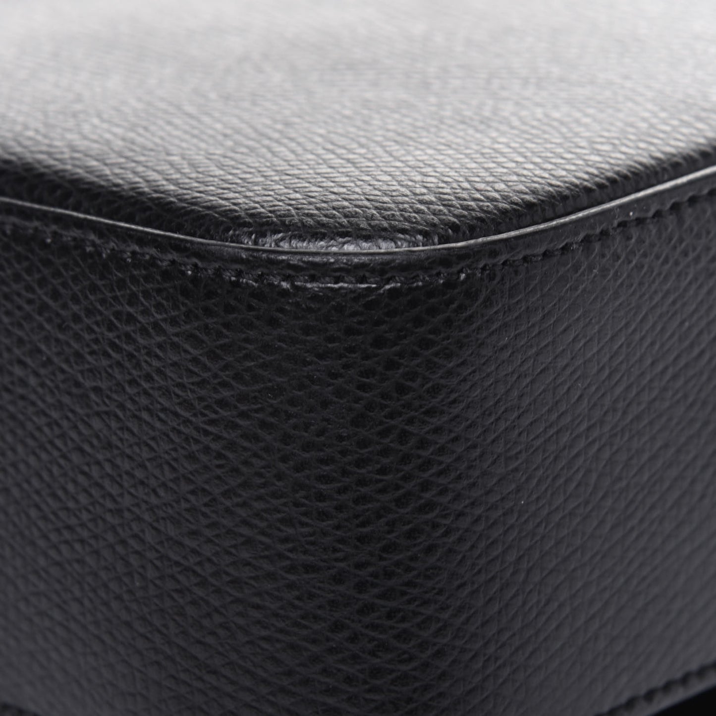 Textured Calfskin Medium Classic Monogram Universite Bag Black