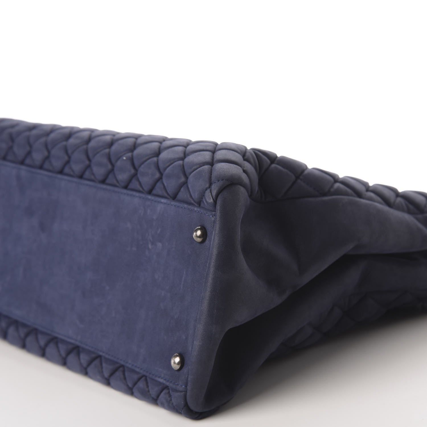 Chanel Iridescent Calfskin Quilted New Bubble Tote Dark Blue 5 of 9