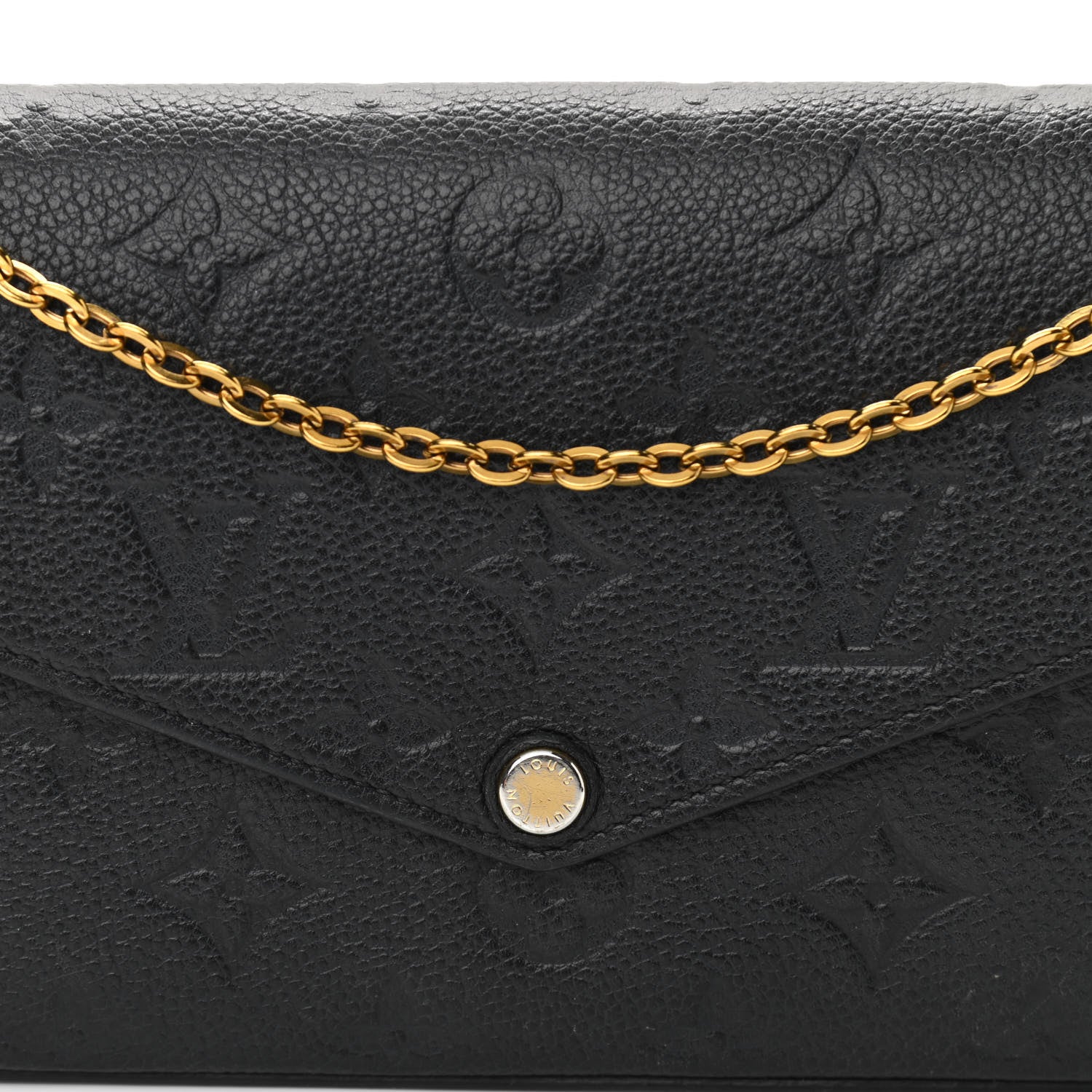 Louis Vuitton Empreinte Pochette Felicie Chain Wallet Black 10 of 13