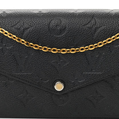 Louis Vuitton Empreinte Pochette Felicie Chain Wallet Black 10 of 13