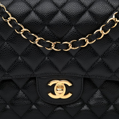 Chanel Caviar Quilted Medium Double Flap Black 8 of 10