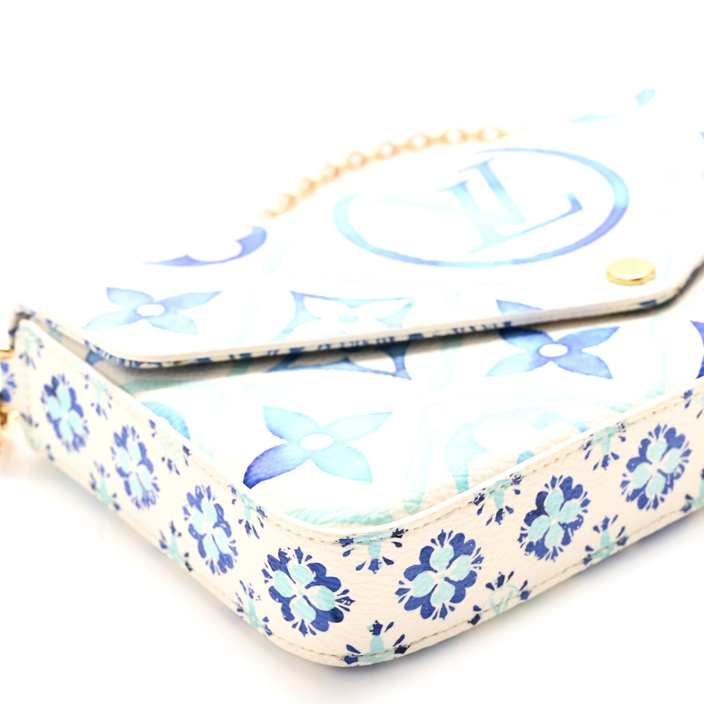 Monogram Giant By The Pool 2.0 Felicie Pochette Chain Wallet Lagoon Blue Lagoon Blue