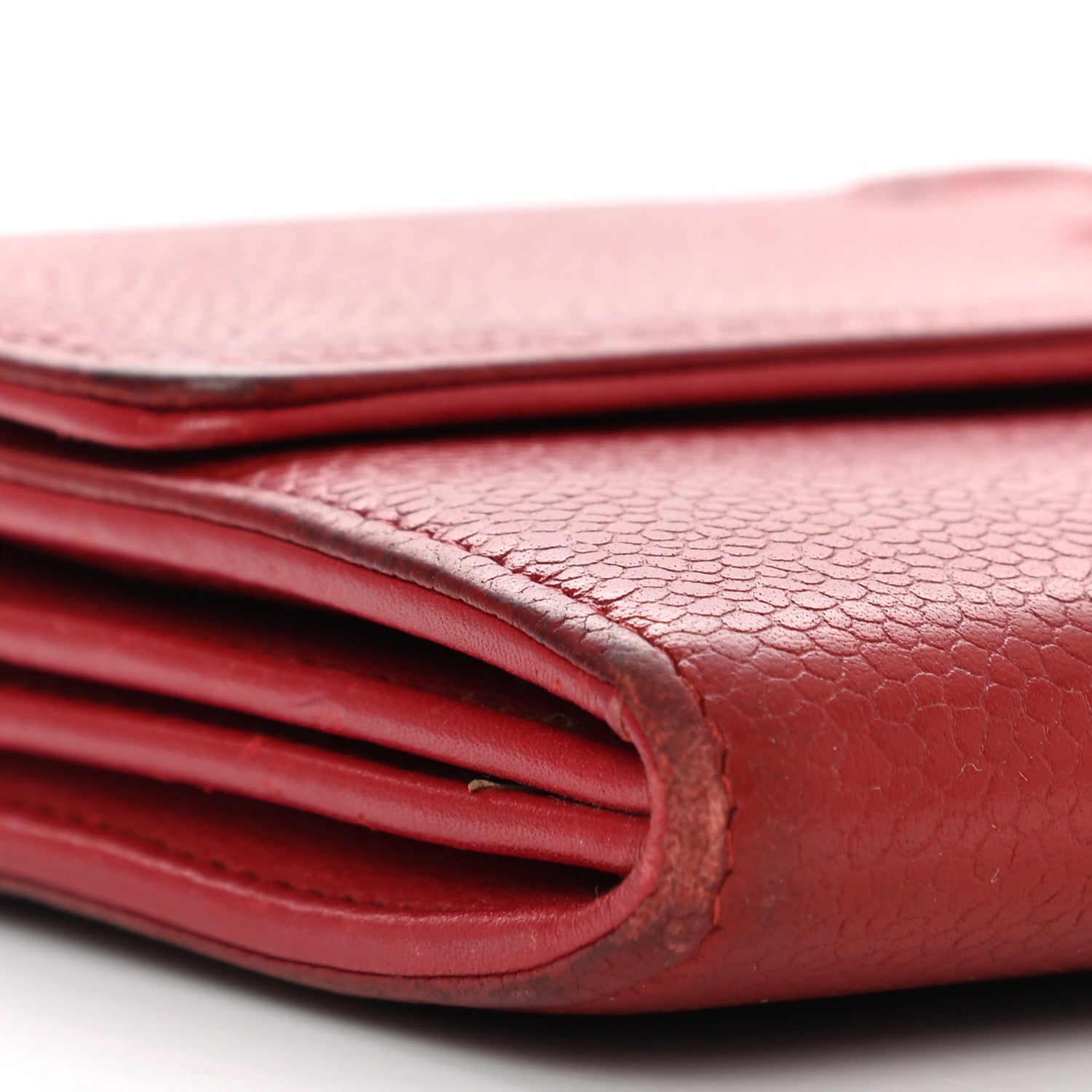 Chanel Caviar Timeless CC Large Gusset Flap Wallet Light Red 9 of 14