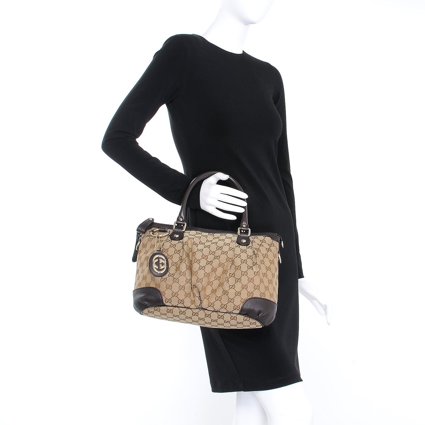 Monogram Medium Sukey Top Handle Dark Brown