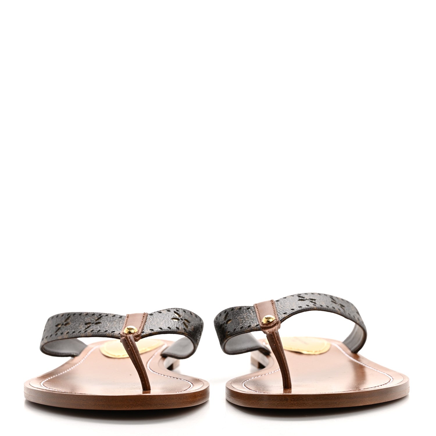Louis Vuitton Monogram Sunny Flat Thong Sandals 40 Brown 2 of 7
