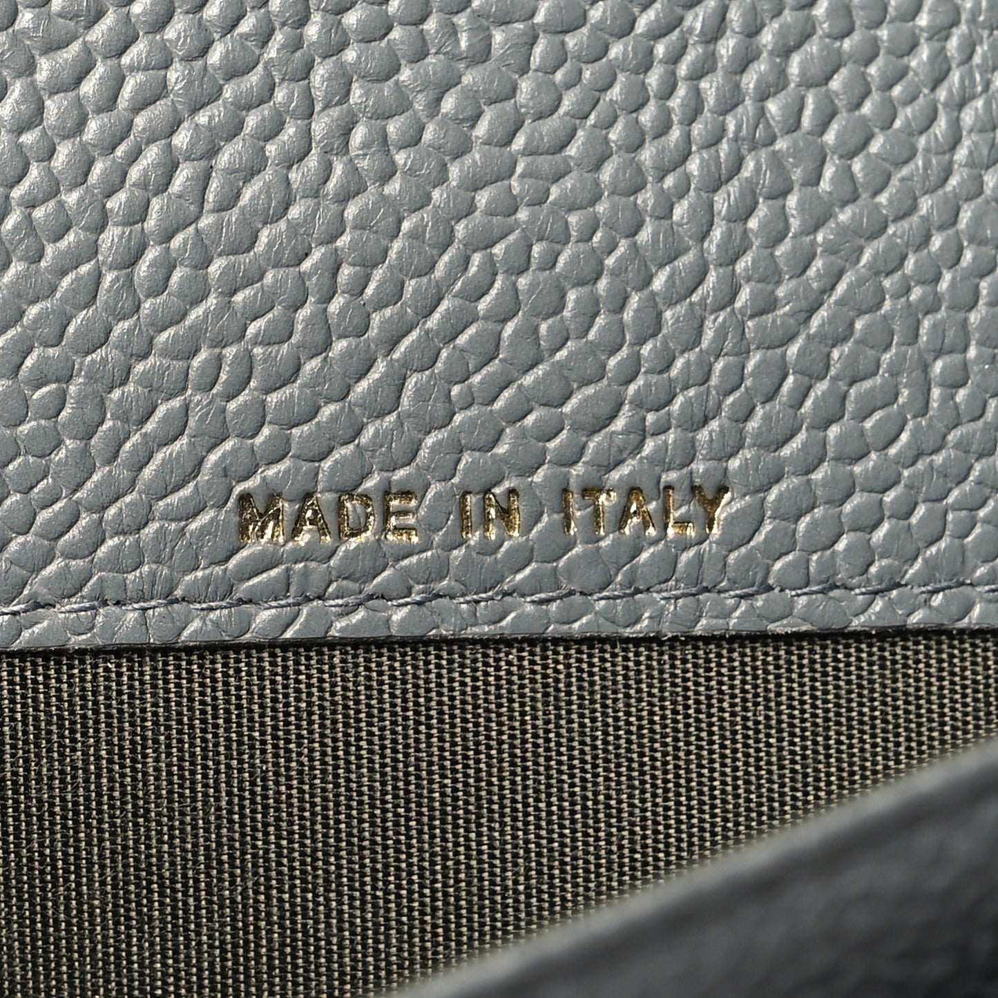 Caviar Quilted Boy Flap Card Holder Grey