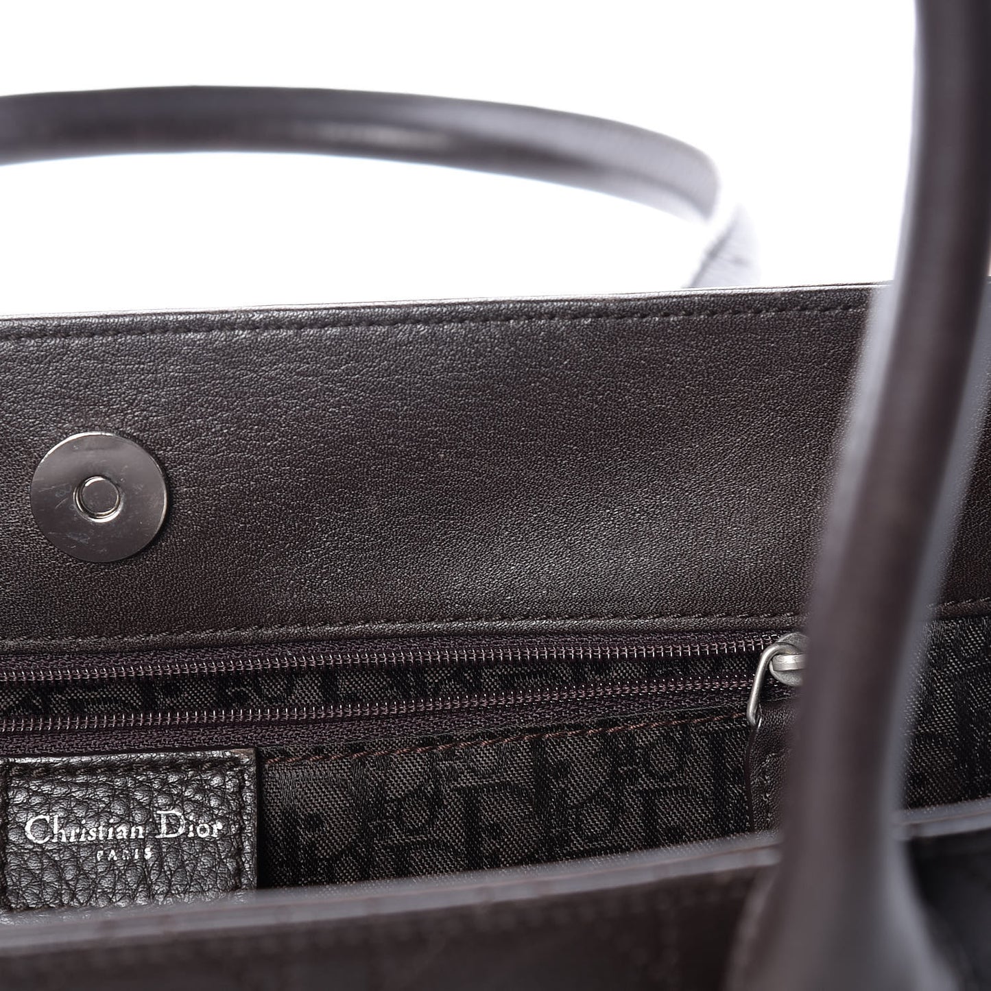 Calfskin Cannage Shoulder Bag Dark Brown