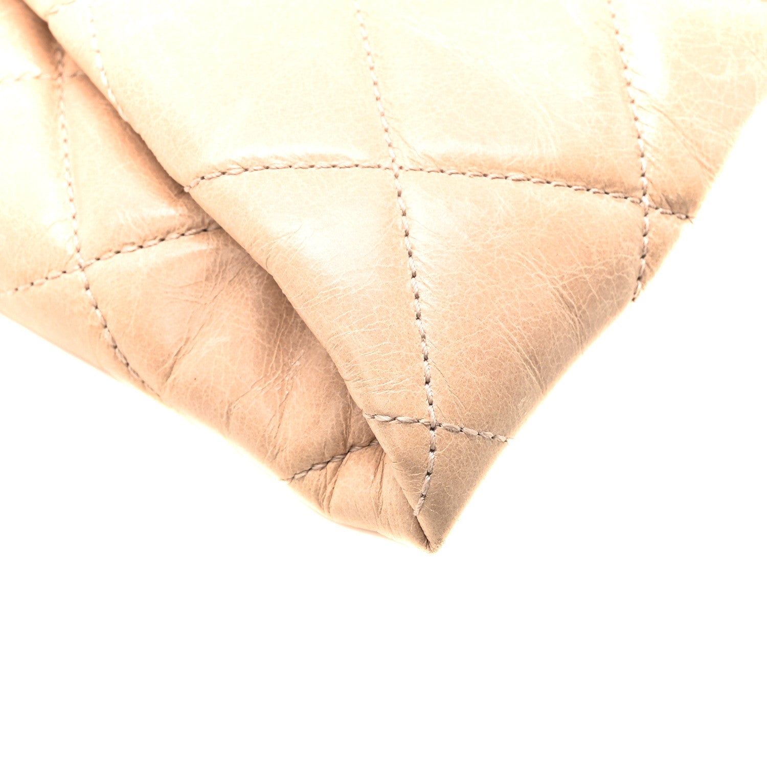 Chanel Glazed Calfskin Quilted Coco Pleats Chain Clutch Light Pink 9 of 10