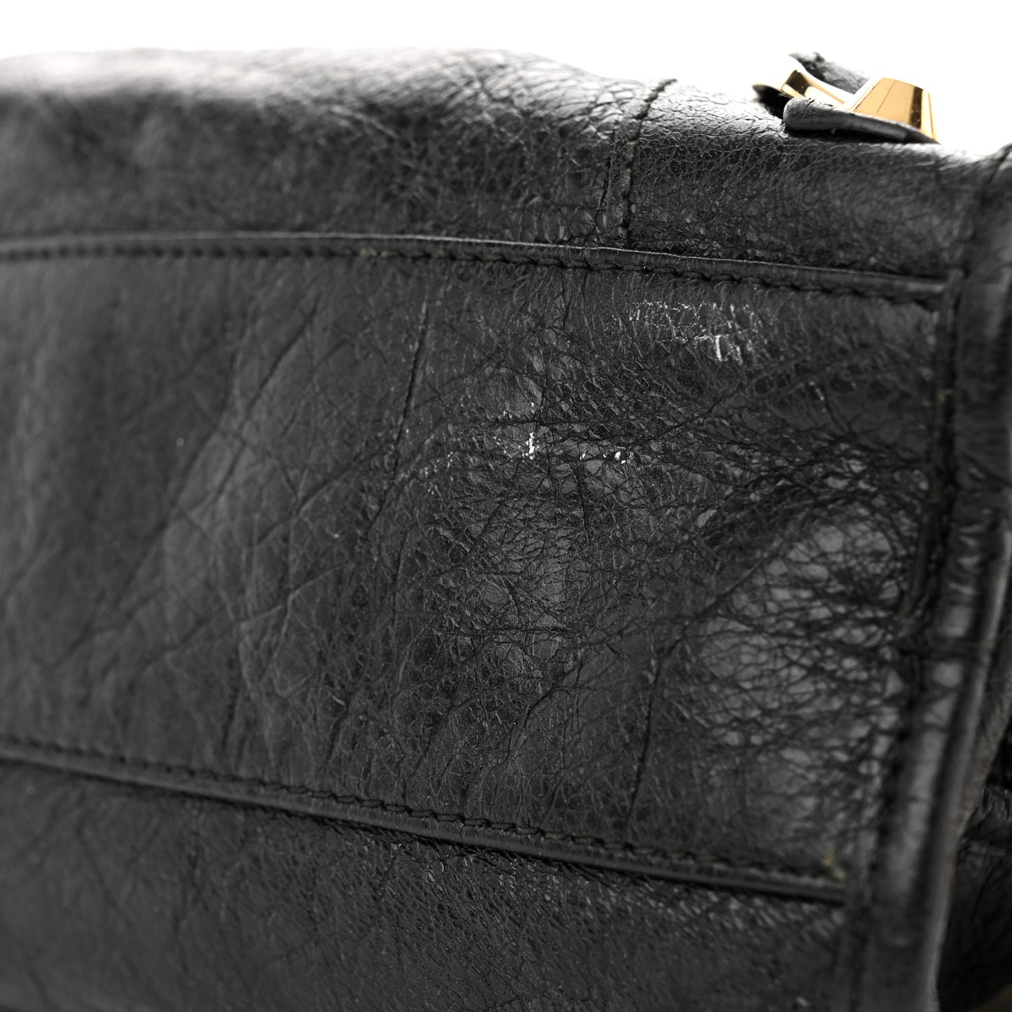 Agneau Classic Gold Hardware Mini City Black