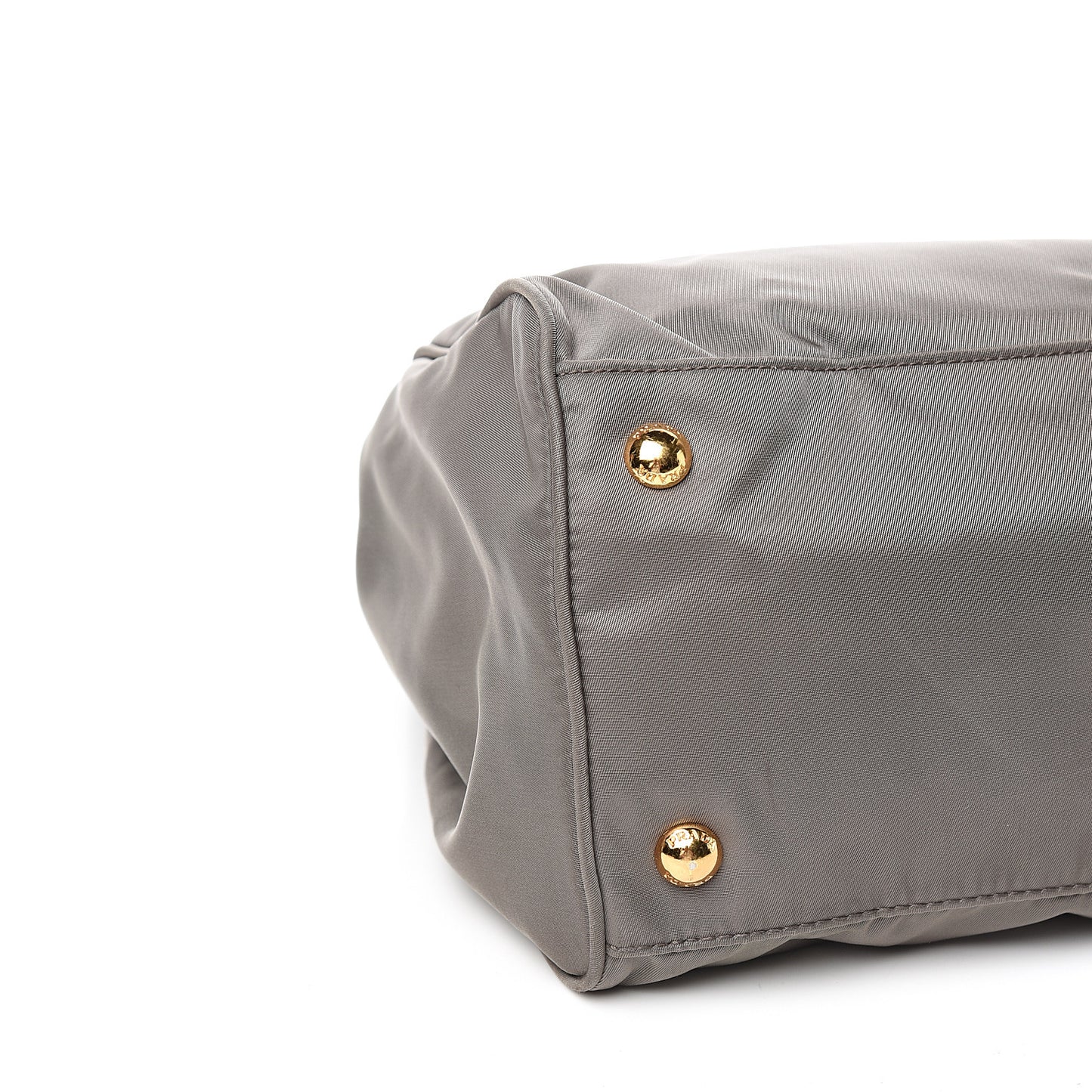 Tessuto Nylon Saffiano Shopping Satchel Grey