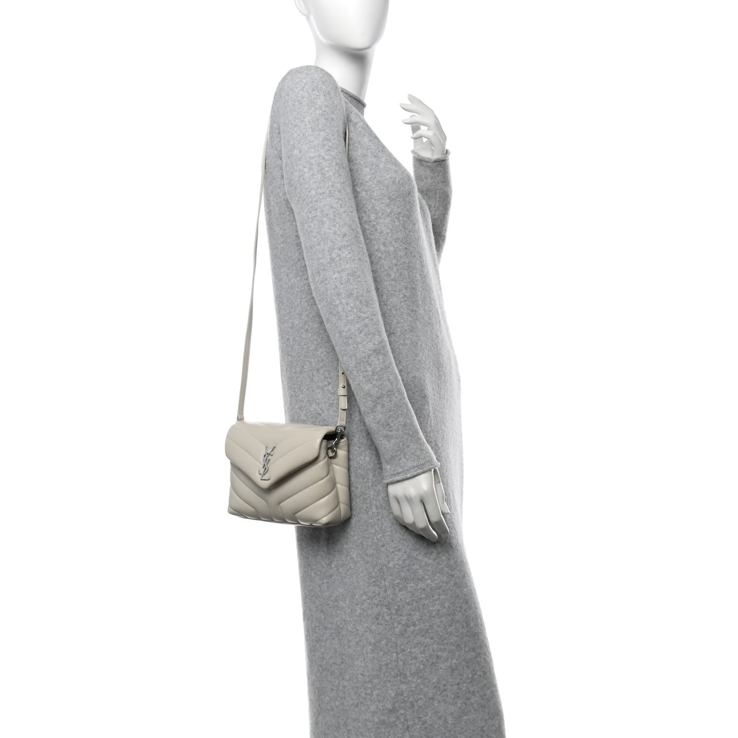 Calfskin Y Quilted Monogram Toy Loulou Crossbody Bag Crema Soft