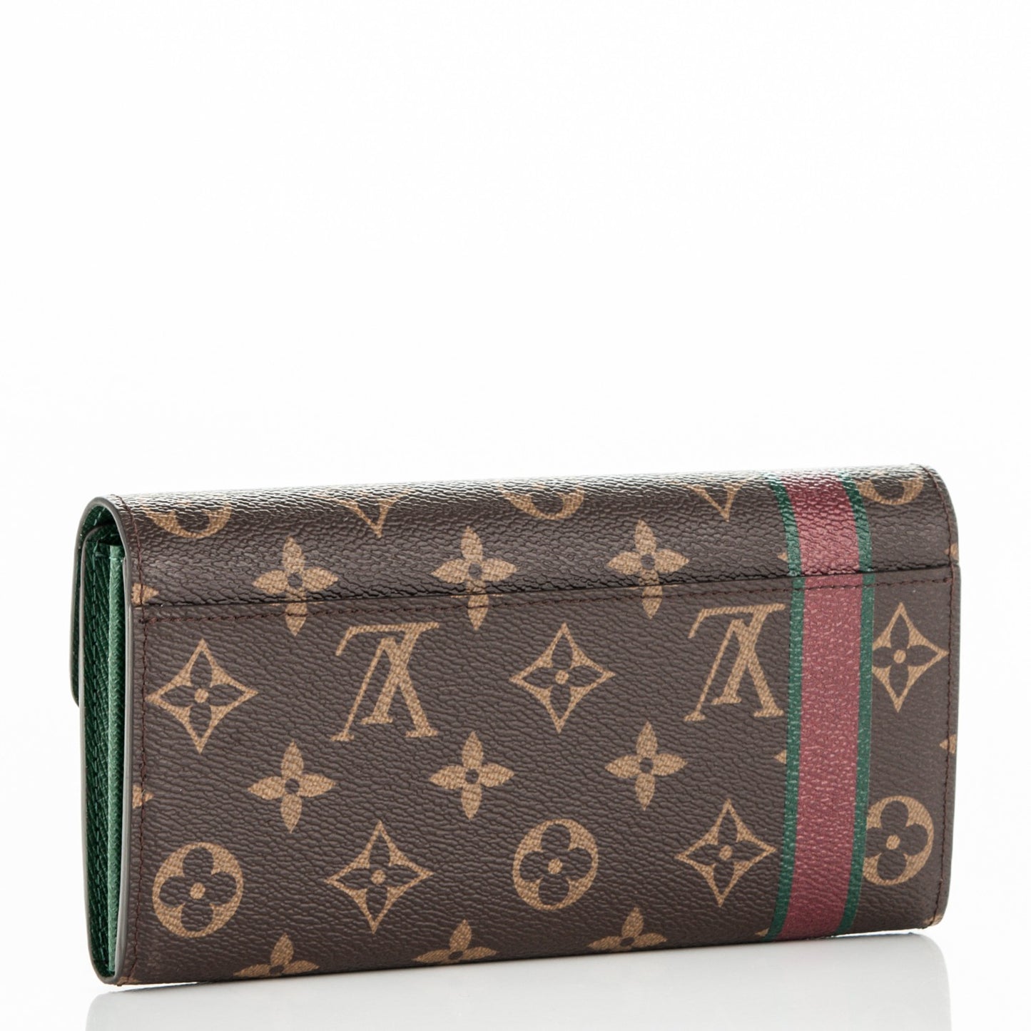 Monogram My LV Heritage Sarah Wallet NM Bordeaux Vert Anglais