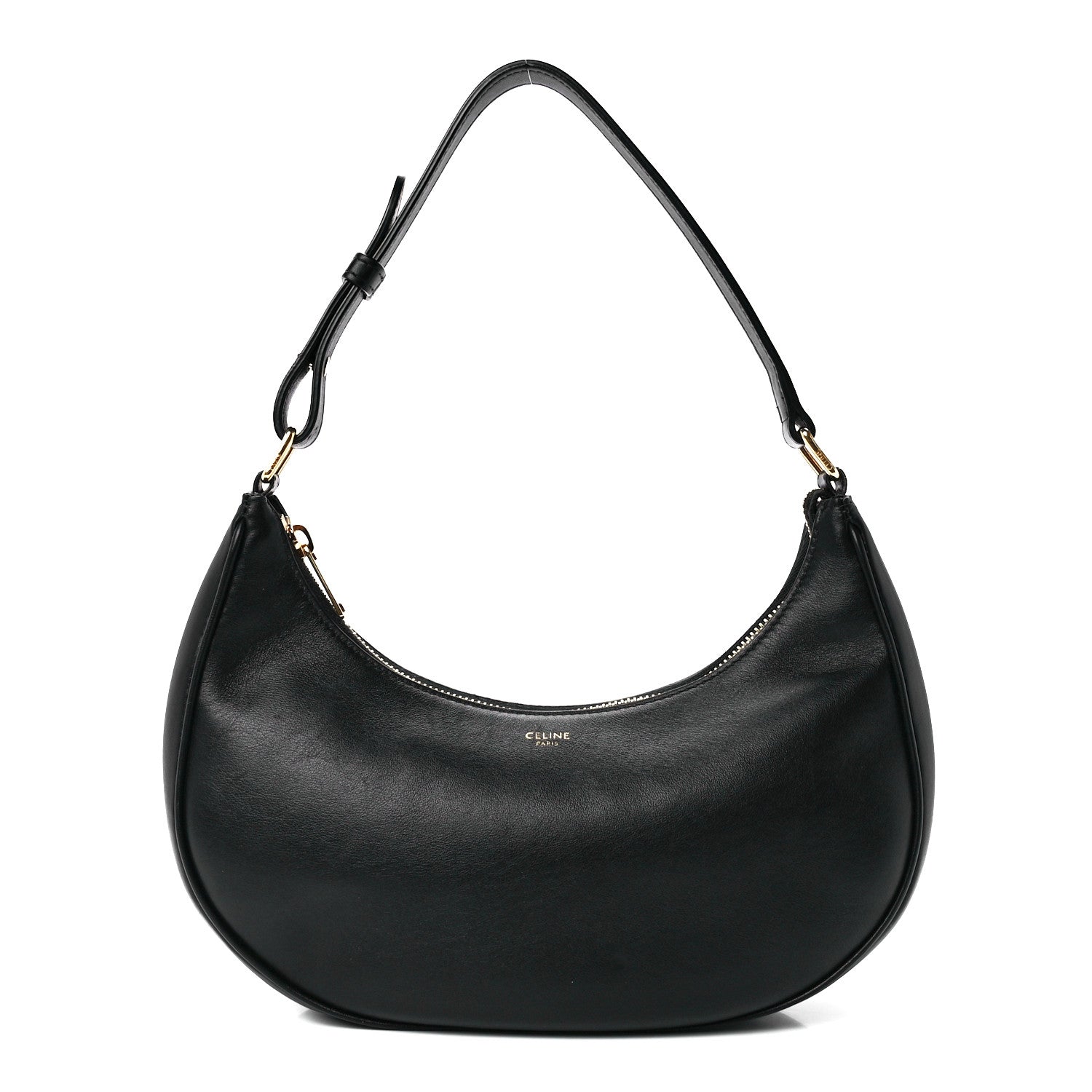 Celine Smooth Calfskin Medium Strap Ava Shoulder Bag Black 1 of 11