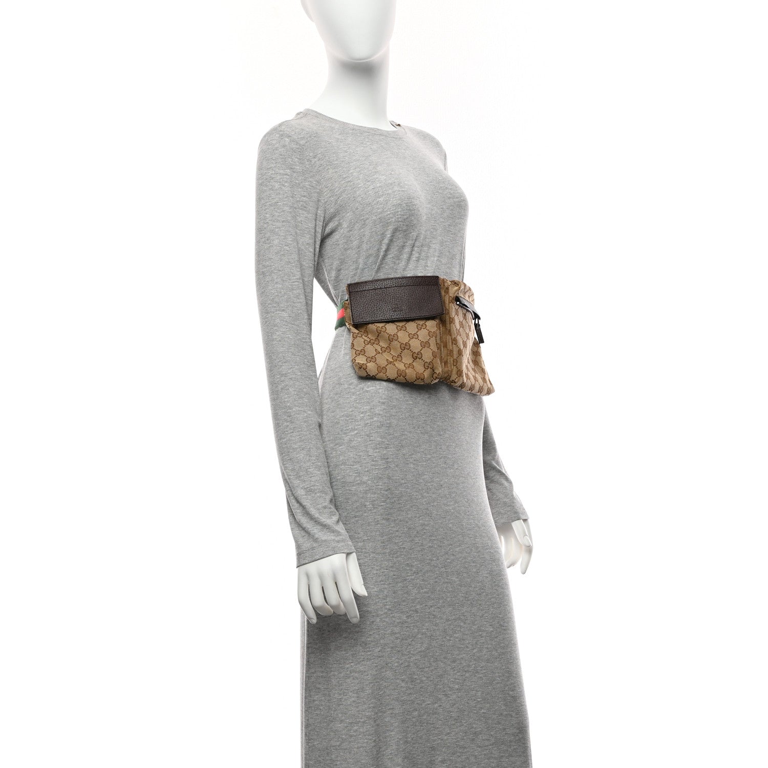 Gucci Monogram Web Belt Bag Dark Brown 2 of 10