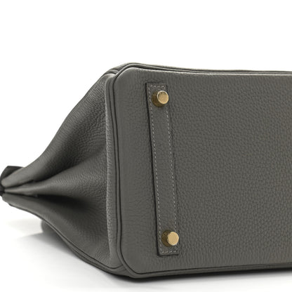 Hermes Taurillon Clemence Birkin 30 Gris Meyer 9 of 11