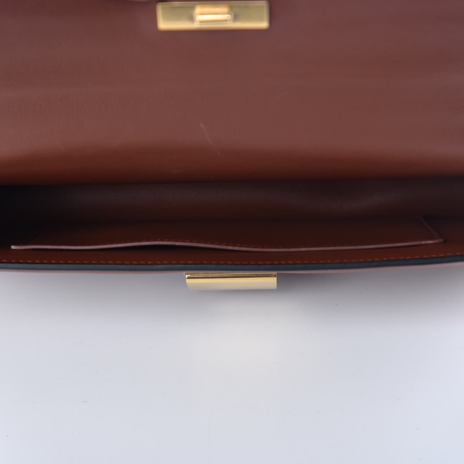 Celine Natural Calfskin Bicolor Clutch Havana Black 7 of 10