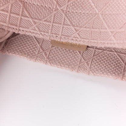 Christian Dior Canvas Embroidered Cannage Medium Book Tote Bois De Rose 15 of 18