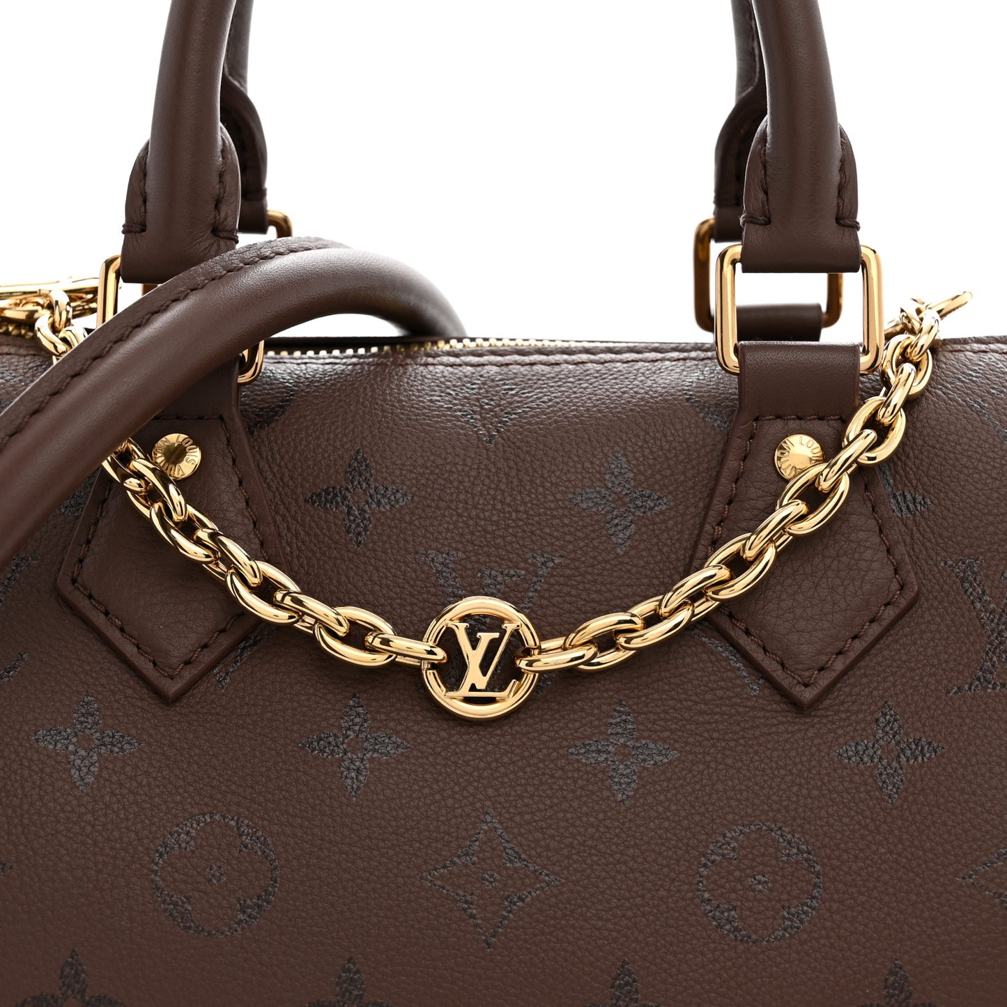Calfskin LV Bliss Speedy Bandouliere 25 Brun