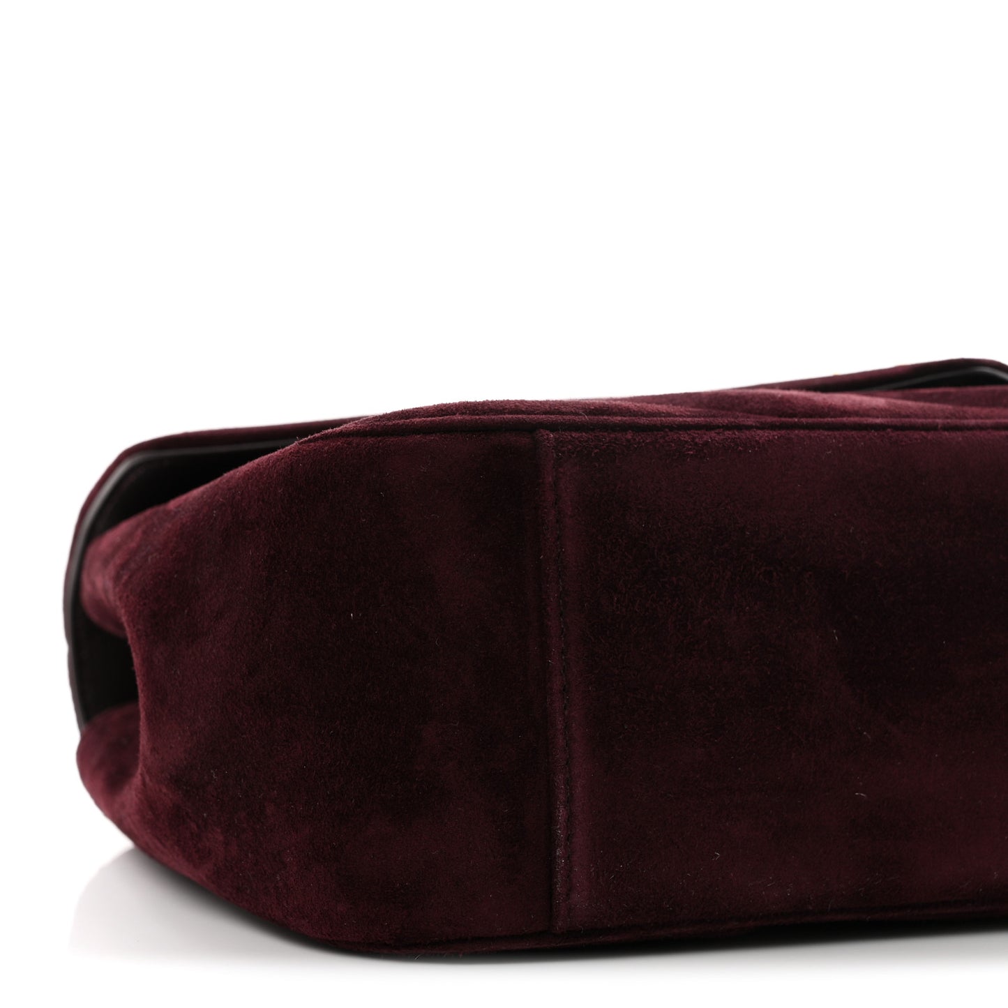 Suede Chevron Quilted Medium LouLou Smoky Burgundy