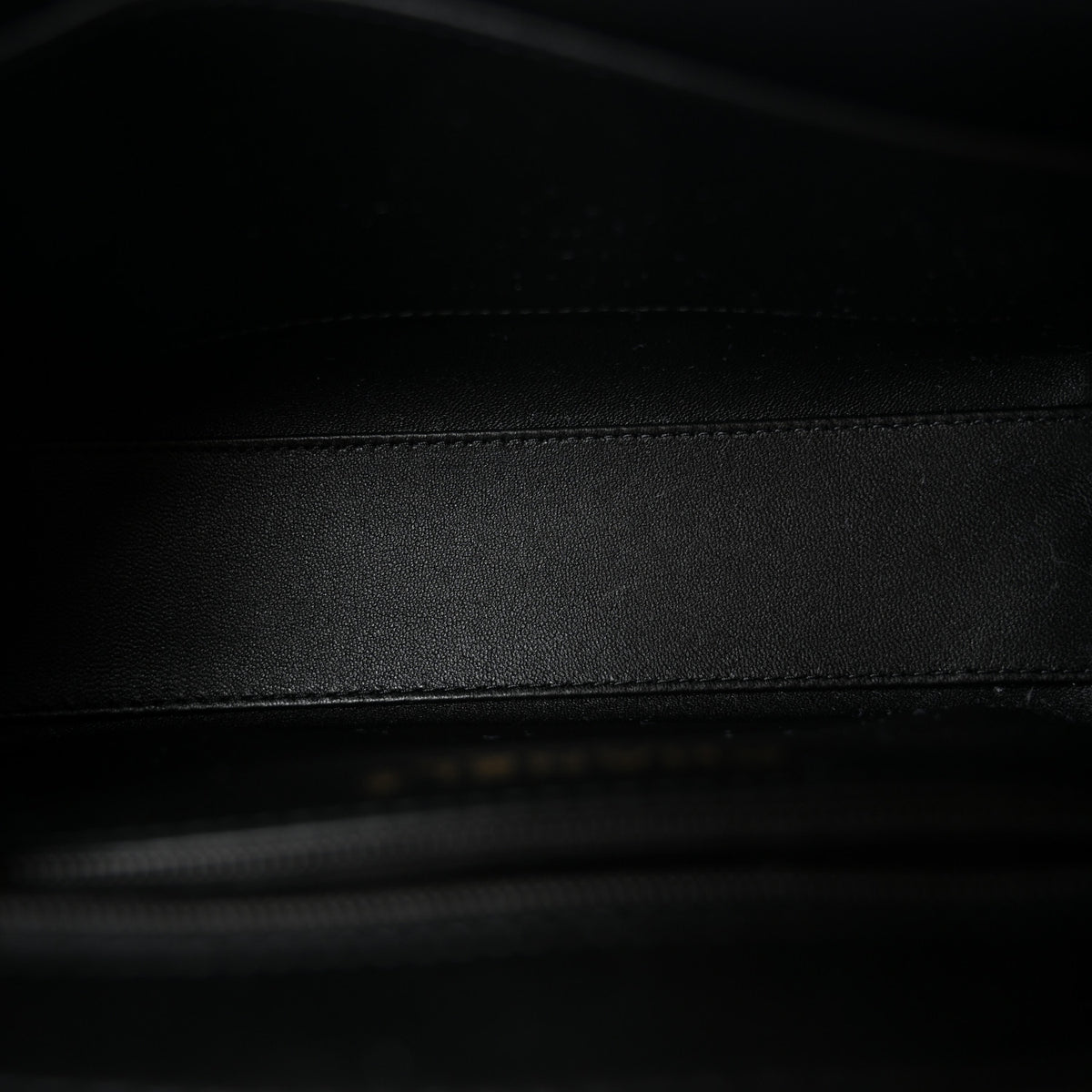 Shiny Aged Calfskin Quilted Nano Kelly Shopper Black