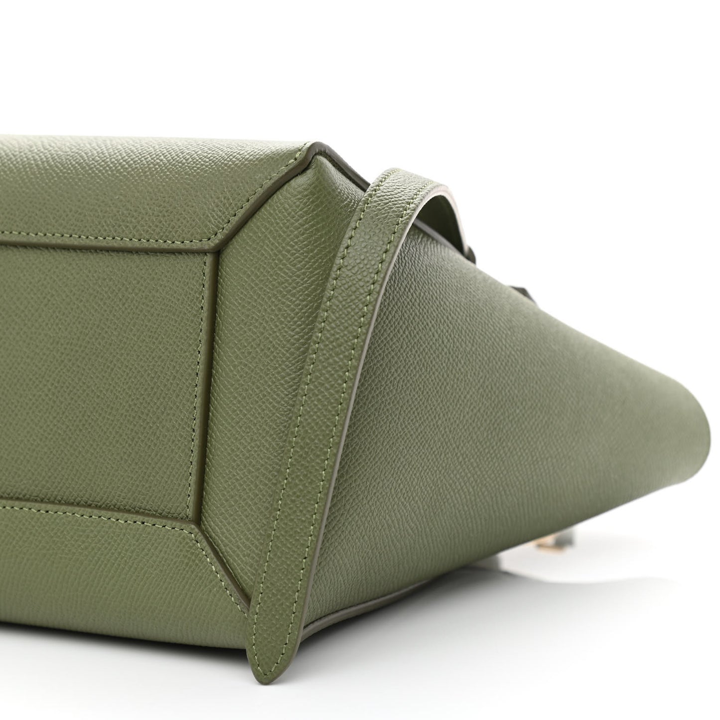 Grained Calfskin Micro Belt Bag Army Green