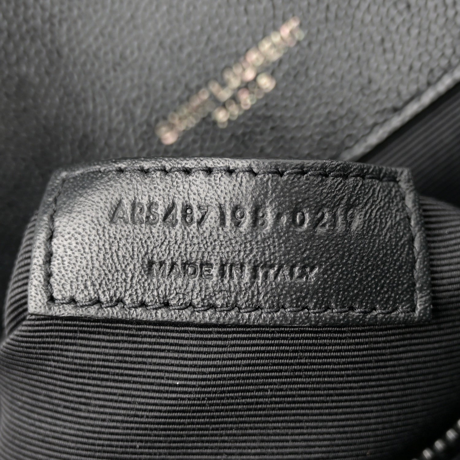 Saint Laurent Grain De Poudre Textured Mixed Matelasse Large Triquilt Monogram Monochrome Satchel Black 7 of 14