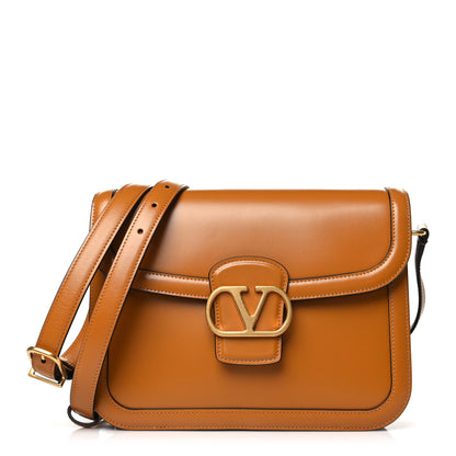 Valentino Garavani Smooth Calfskin 9to5 Shoulder Bag Tan 1 of 9