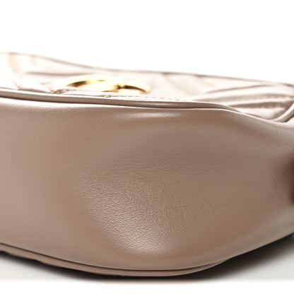 Gucci Calfskin Matelasse Small GG Marmont Chain Shoulder Bag Porcelain Rose 10 of 12