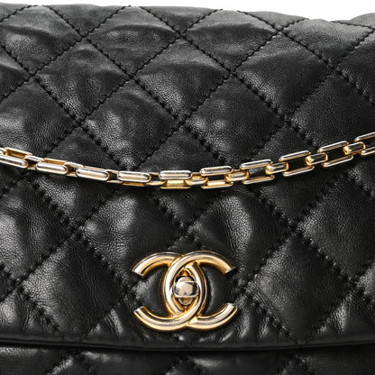 Chanel Aged Calfskin Quilted Accordion Flap Black 8 of 10