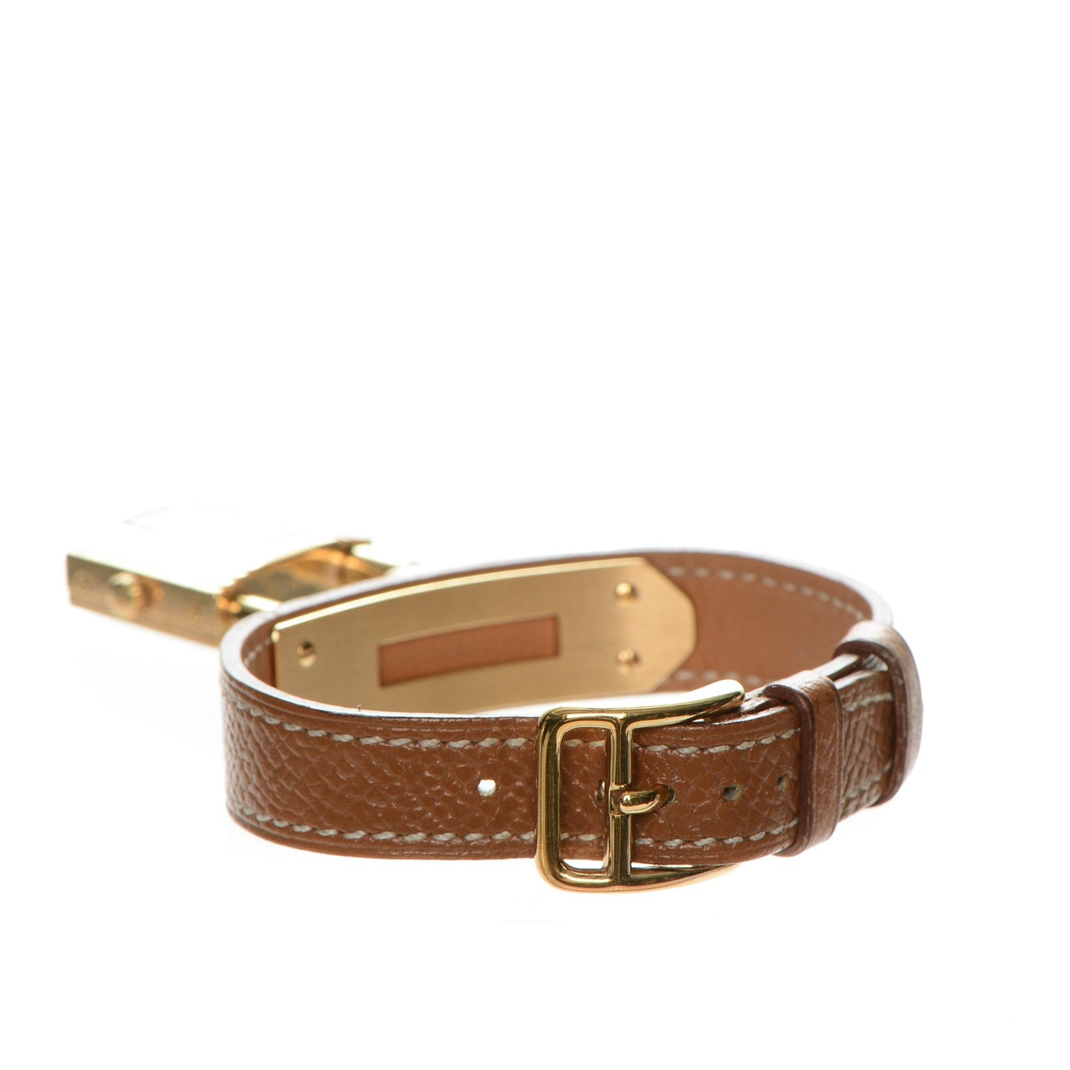 Hermes Stainless Steel Courchevel 20mm Kelly Cadena Quartz Watch Gold 3 of 7