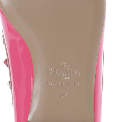 Valentino Garavani Patent Rockstud Ballerina Flats 37 Peony Poudre 4 of 9