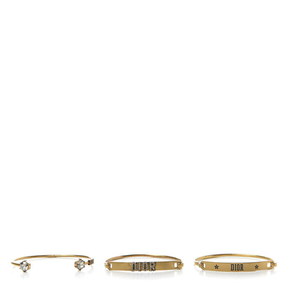 Christian Dior Metal Crystal Dio(r)evolution Bracelet Set Gold 4 of 5